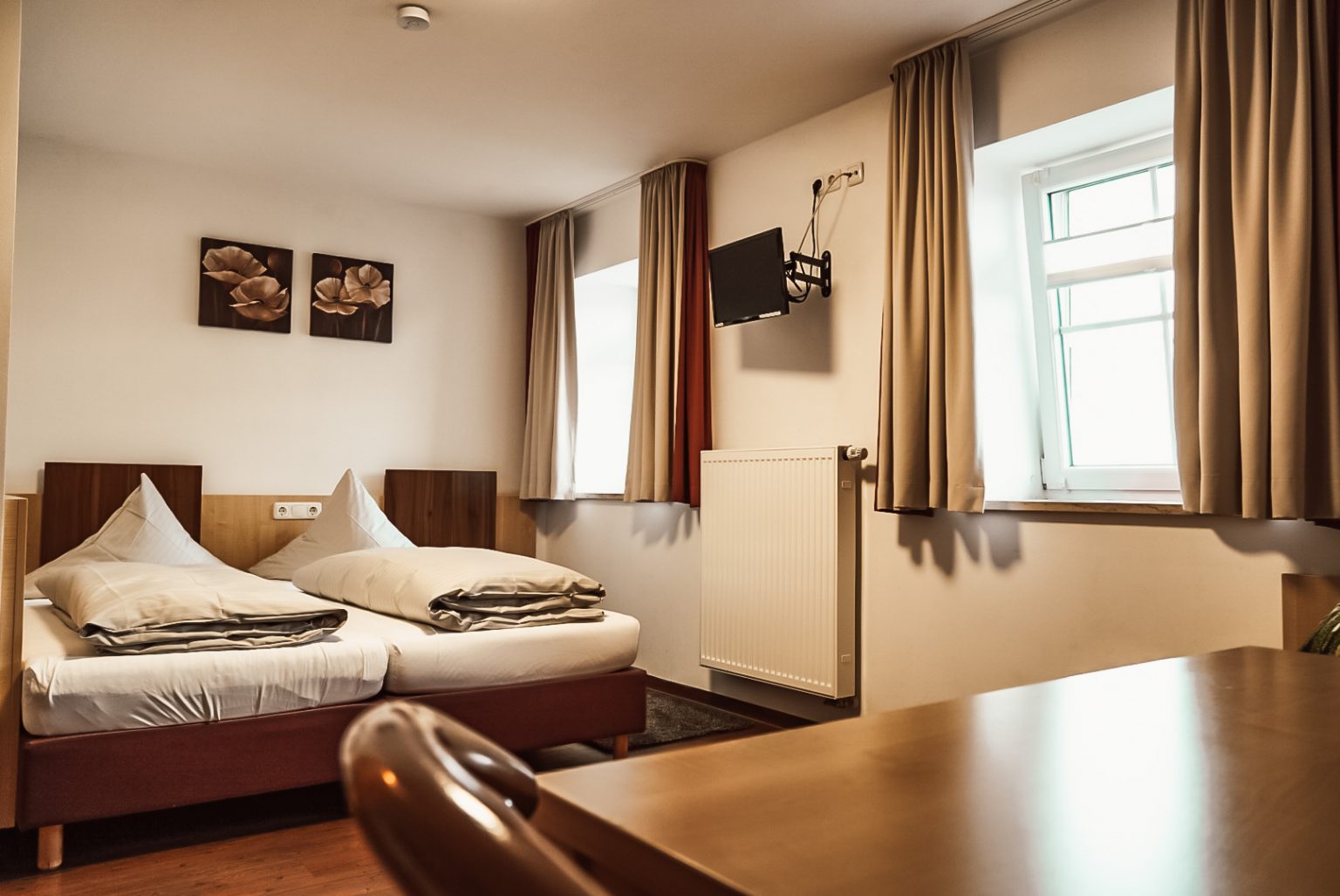 Zweibettzimmer Apartment - Betten zusammengeschoben
